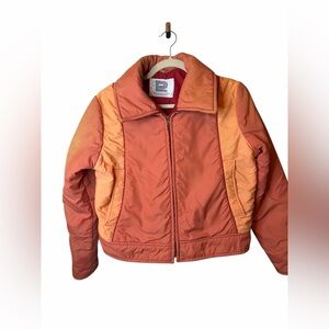 Vintage 70s ProFile Colorblock Cropped Ski Puffer Jacket